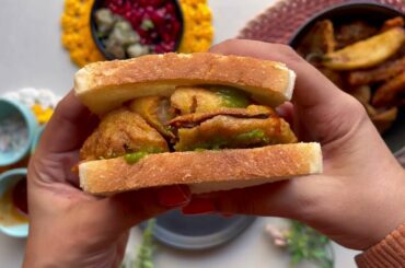 Pakoda Sandwich | Quick Sandwiches Ideas | 2 Minutes Snacks!
