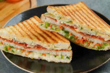 Veg Mayo Sandwich | Vegetable Sandwich | Lunch Box Recipe | Easy Sandwich Recipe | N'Oven