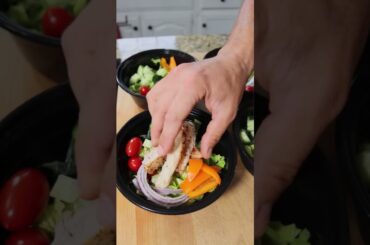 4 Meals in Under 15 minutes - Chicken Salad Meal Prep #shorts