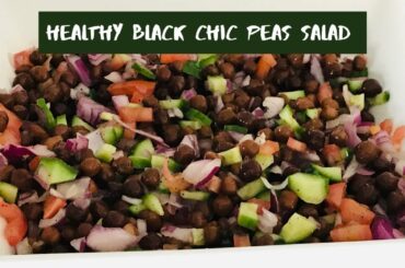 healthy black chic peas salad recipe | punjabi healthy salad | healthy vagen food || vegan salad