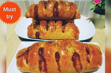 Sausage Bread Roll Recipe || Pig in a Blanked