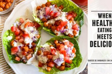 15 Minute CHICKPEA WRAPS with GARLIC SAUCE | Easy Heart-Healthy Recipe