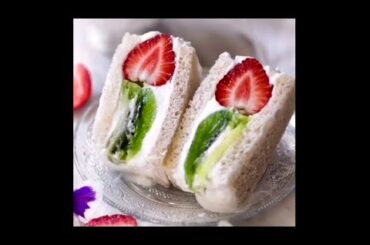 Tulip Toasts. Fruits Toasts. Fast Snack Ideas. Vegan Snack Recipes