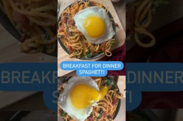 Breakfast for Dinner Spaghetti   Tablespoon For One Recipe #Shorts1080p