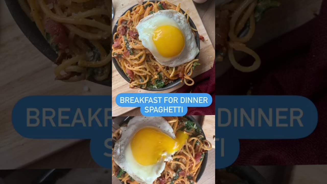 Breakfast for Dinner Spaghetti Tablespoon For One Recipe #Shorts1080p Breakfast for Dinner Spaghetti Tablespoon For One Recipe #Shorts1080p