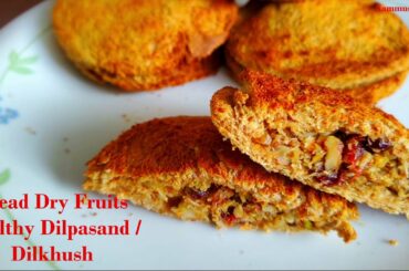 Bread Dilpasand in Air Fryer | DilKhush | Healthy Dry Fruits & Nuts Dilpasand using wheat bread