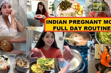 INDIAN PREGNANT WORKING MOM FULL DAY ROUTINE~FULL DAY HEALTHY MEAL RECIPE~EXERCISE ROUTINE~SKIN CARE