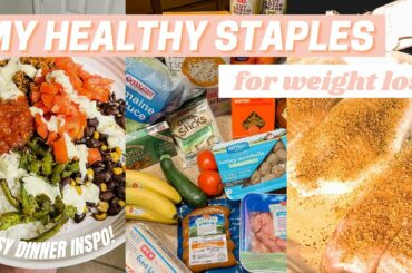 $100 healthy grocery haul (my staples for weight loss!) & easy dinner ideas!