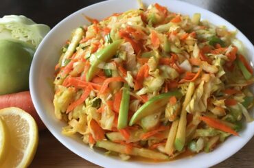 Cabbage, Carrot, and Apple Salad Recipes /Healthy,Crunchy And Refreshing Salad For Weight Loss