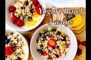 Healthy breakfast recipes | Yogurt Fruit Bowls | 3 ways | Healthy dessert | Krust & frost