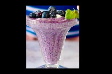 Blueberry Chia Pudding Recipe. Healthy Breakfast Recipes. Fast Breakfast Ideas. Chia Seed Pudding