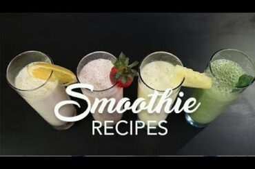 4 Healthy Smoothie Recipes - Great for a Quick Breakfast! #foodtutorial