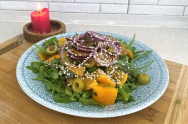 PERSIMMON SALAD VEGETARIAN HEALTHY FOOD RECIPES #fantfood