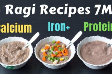 3 Healthy Weight Gain Ragi Porridge & Soup Recipes | Iron & Calcium Rich Baby Foods! Fusion Cooking