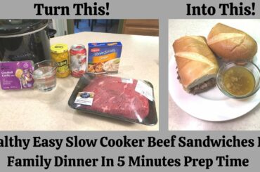 Healthy Easy Slow Cooker Beef Sandwiches For Family Dinner Recipe Episode #2 #beefsanwiches #meals