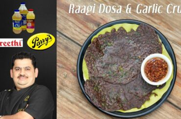 Venkatesh Bhat makes Raagi dosa & garlic crush | raagi dosa recipe | healthy breakfast