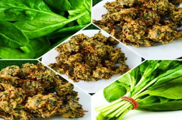spinach fritters recipe || palak pakoda || Rainey day snack || vegans recipe | healthy snacks recipe