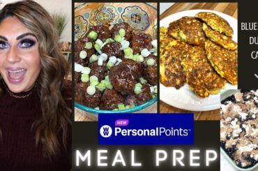 SUPER EASY WW MEAL PREP FOR WEIGHT LOSS-TERIYAKI MEATBALLS - BLUEBERRY DUMP CAKE & ZUCCHINI FRITTERS