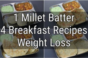 Bajra Dosa Batter For Weight Loss - No Rice / No Urad Dal - 1 Millet Dosa Batter - 4 Days Breakfast
