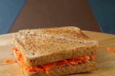 2 Easy Sandwich Recipes: Avocado Sandwich, Carrot and Hummus Sandwich
