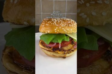 How to make Low calorie Healthy Juicy Chicken Burger at home #Shorts