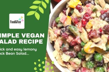 How to make healthy & easy salad/Lemony black bean salad recipe/Black bean salad/Easy salad recipe/