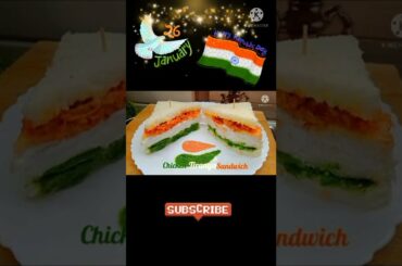 Republic Day Special Tricolour Sandwich || Tiranga Sandwich Recipe #shorts