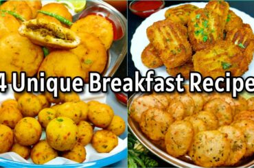 4 Must Easy Breakfast ideas | Instant Breakfast Recipes Indian | Morning Breakfast | Tiffin Recipes