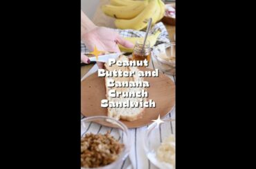 Peanut Butter & Banana Crunch Sandwich Recipe | Healthy #Shorts