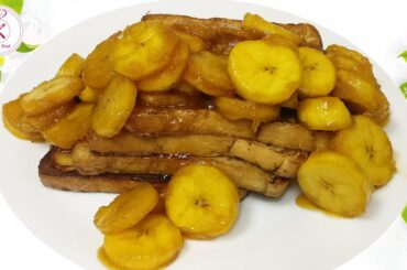 Healthy Toasted Bread Banana Breakfast Recipe | Easy and Healthy Caramelised Banana Bread Toast