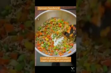 Sprouts Sandwich Recipe/High Protein healthy breakfast recipes/quick weight loss recipe