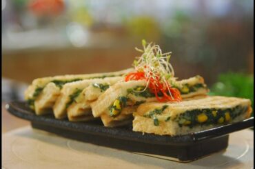 Cheesy Spinach & Corn Sandwich | Cook Smart | Sanjeev Kapoor Khazana