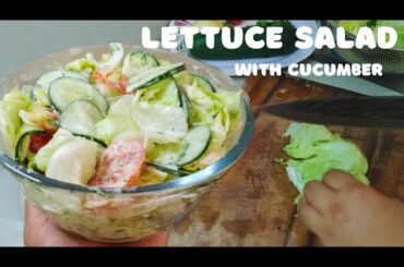 LETTUCE SALAD with CUCUMBER & TOMATOES | HEALTHY SALAD