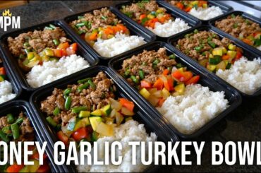 Honey Garlic Turkey Bowls Meal Prep | Low Calorie, 1 Hour Meal Prep