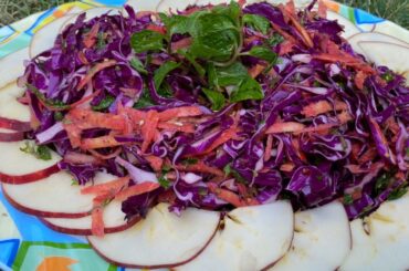 Red Cabbage Salad | Red Cabbage Salad Recipe Indian | Purple Cabbage Salad | Healthy Salad Recipe