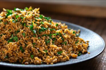 One Pot Mediterranean Lentil and Rice Recipe (Plant-Based) | Easy One Pot Vegan Recipes