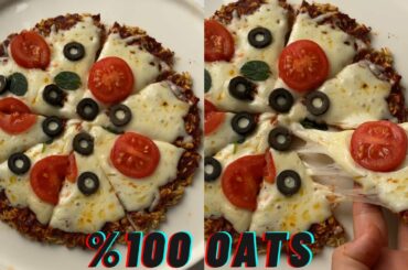 Weight Loss Pizza Recipe! No Kneading, Flourless, Oat Pizza (Quick, Healthy)