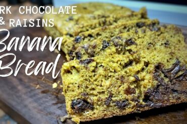 Dark Chocolate and Raisins Banana Bread