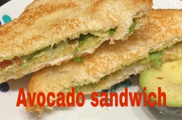 Simple avocado sandwich # bread toast, healthy sandwich.