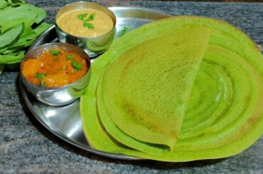 Healthy Breakfast Protein Rich Spinach Dosa || Protein Dosa Recipe #TastyFood #Shorts #palakdosa