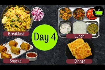 One-Day Meal Plan | Breakfast Lunch And Dinner Plan | Healthy Indian Meal Plan Day - 4| Easy Recipes