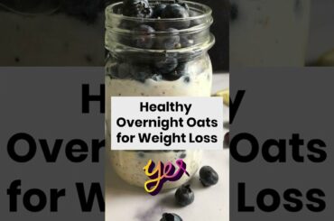 Healthy Overnight Oats for Weight Loss (Low Calorie) #shorts