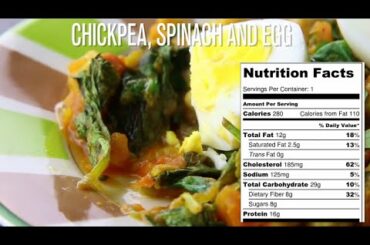Chickpea, spinach and egg -  Healthy Low Calorie Recipes For Weight Loss