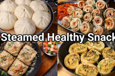 4 Healthy Steamed Snacks with No Oil or Less Oil for Evening Tea Time Snacks | No Oil Snack Recipes