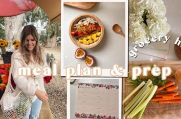 healthy & easy meal planning & prep with me! + healthy grocery haul & nourishing recipes