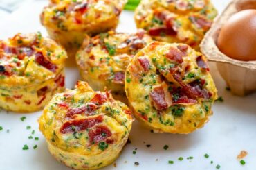Egg muffins - Healthy breakfast Recipe for kids | Vegetable omelette muffins