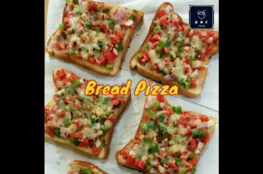 #shorts Bread Pizza Recipe | Easy Pizza Bread Recipe | Evening Snacks Easy Instant Pizza Hmf Recipes