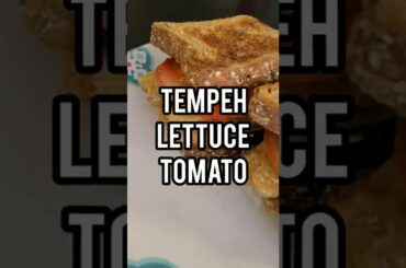 tempeh lettuce tomato sandwich #vegan #plantbased #short #shorts