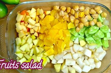 Fruits salad/colourful healthy mixed fruits salad recipe/fruits salad for weight loss/healthy salad