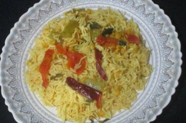 Split Chickpea Snake Gourd Rice/Dinner Recipes/Chickpea Recipe/Yellow Rice Recipes/Beans Recipe 1052